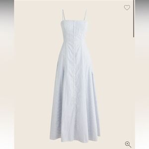 J.Crew Button-Down Cotton Poplin Dress in Stripe 6 Tall